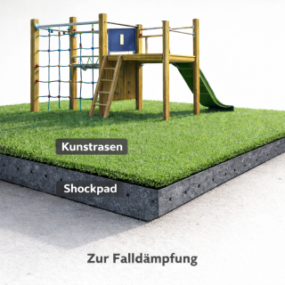 Fallschutzplatte – Die professionelle Fallschutzmatte unter Kunstrasen
